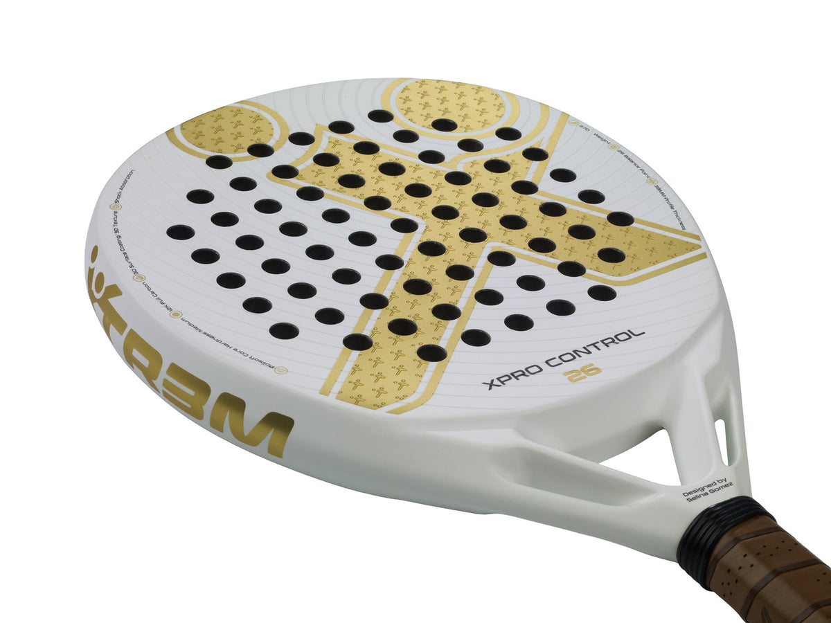 XPRO CONTROL 26 GOLD EDITION Padelschläger in Gold auf Weiß, Detailansicht