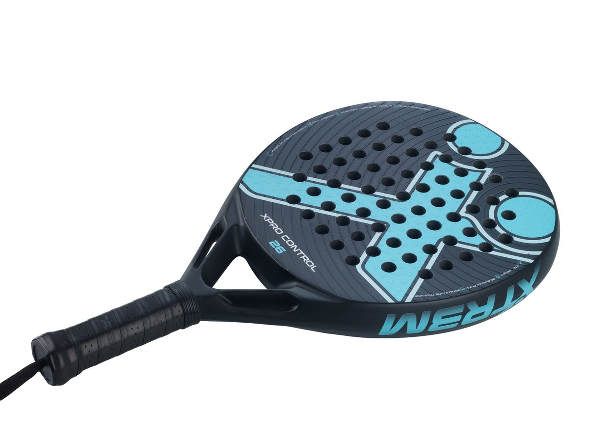 XPRO CONTROL 26 Padelschläger in Blau auf Schwarz, Detailansicht