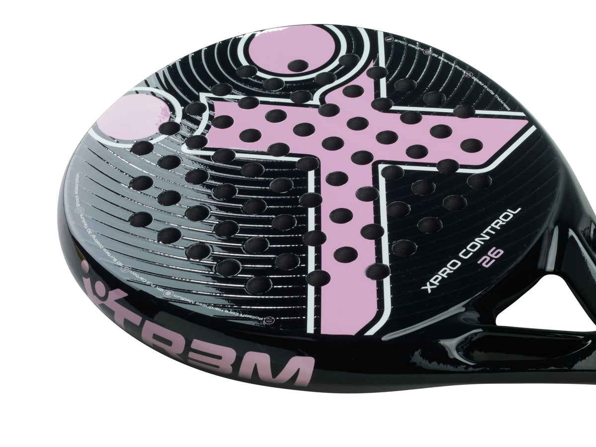 XPRO CONTROL 26 Padelschläger in Rosa auf Schwarz, Detailansicht